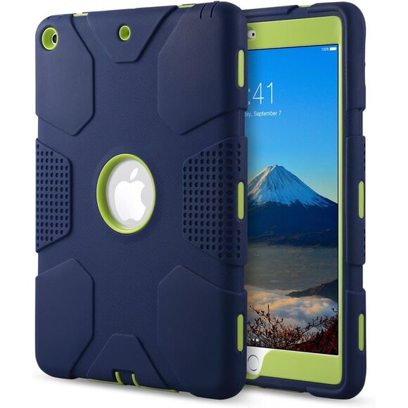 NWT ULAK iPad 9.7 inch 2018/2017 Case, Armor series Heavy Duty Shockproof Navy - Picture 1 of 12